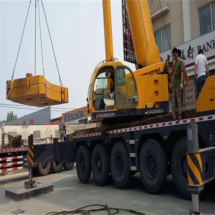 滨海县当地吊车出租|机器吊装|75吨|工厂搬迁服务